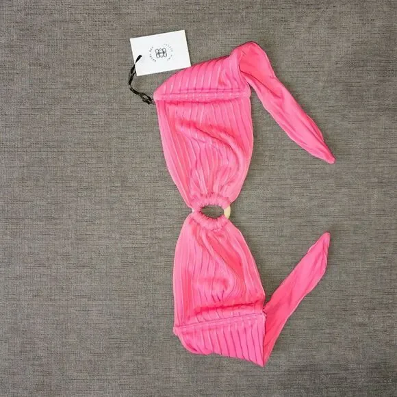 Revel Rey Hayes Women's Pink ring Up me bikini top Size Small - Picture 6 of 16